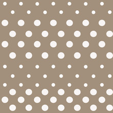 Seamless Polka Dot Bright Brown Pattern