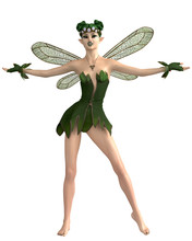 Green Pixie Pin Up Pose