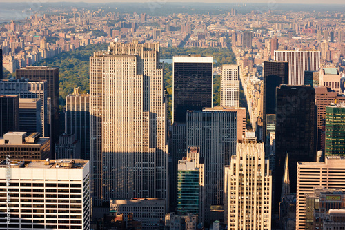 Fotoboard na płycie Widok z lotu ptaka manhattan i centralnego parku, new york city