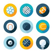 © painterr - Set of flat sports icons.