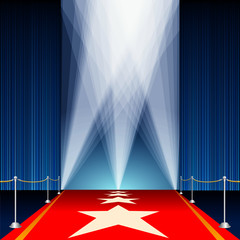 Wall Mural - spots red carpet stars