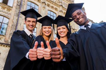 Wall Mural - Confident in their successful future.