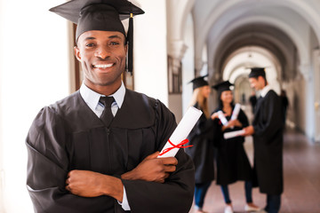 Wall Mural - Confident graduate.