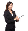 © leungchopan - Businesswoman with clipboard