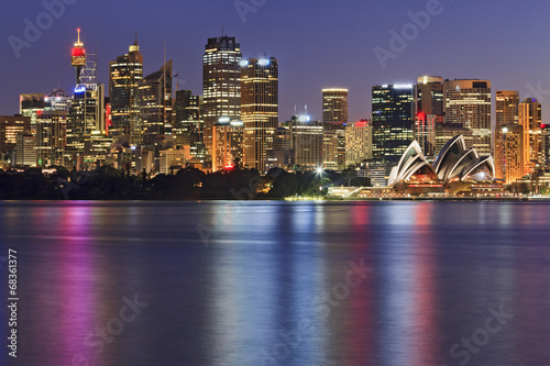 Board z aluminiowym obramowaniem Sydney cremorne blisko zmierzchu