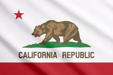 Wall Mural - Waving flag of California