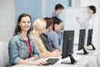 © Syda Productions - smiling teenage girl with classmates and teacher