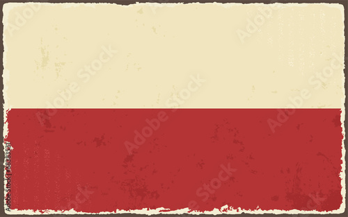 Board z aluminiowym obramowaniem Polska flaga grunge. 