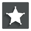 © blankstock - Star Sheriff sign icon. Police button.