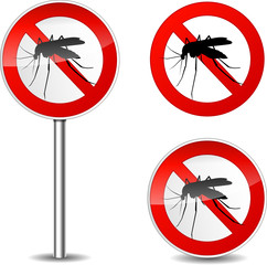 Wall Mural - Vector mosquito sign