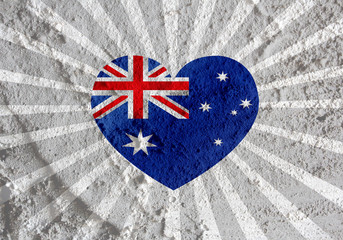 Poster - National flag of Australia themes idea design on wall texture ba