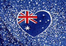 National Flag Of Australia Themes Idea Design On Wall Texture Ba