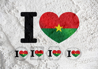 Poster - Burkina Faso flag themes idea design on wall texture background