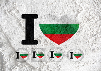 Poster - Bulgaria flag themes idea design on wall texture background