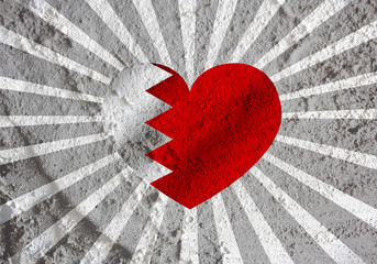 Poster - Bahrain flag themes idea design on wall texture background