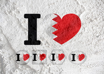 Poster - Bahrain flag themes idea design on wall texture background