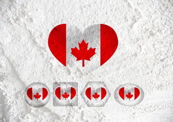 Poster - flag of Canada themes idea design on wall texture background