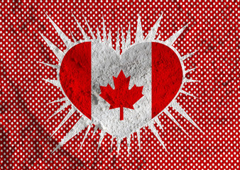 Poster - flag of Canada themes idea design on wall texture background
