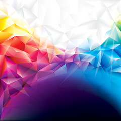 Aufkleber - Colorful abstract polygonal design background.