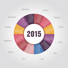 Calendar 2015 Year Round Shape