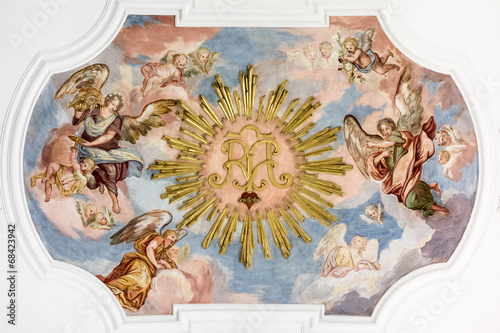 Fotoboard na płycie Fresco anioły