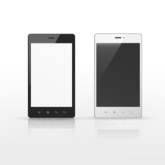 Wall Mural - smart phones with blank screen
