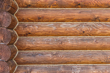 Wall Mural - Wooden logs wall