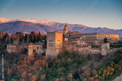Obraz na płótnie canvas trzyczęściowy "tryptyk" Pałac alhambra, granada, Hiszpania