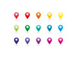 © iterum - Collection of colorful rainbow spectrum map pointer icons