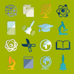 Wall Mural - Set of education icons