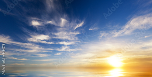 Sky background on sunset.