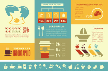 Wall Mural - Food Infographic Template.