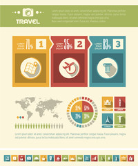 Wall Mural - Travel Infographic Template.