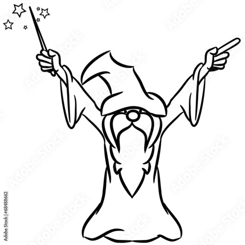 zauberer Zauberhut zauberstab StockIllustration Adobe Stock