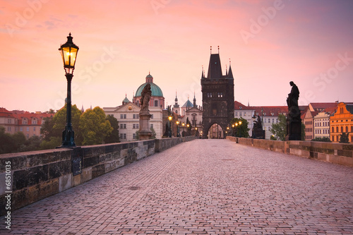 Obraz na płótnie canvas trzyczęściowy "tryptyk" Charles most w Prague, republika czech.
