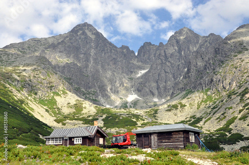 Obraz na płótnie canvas czteroczęściowy "tetraptyk" Wysokie tatry i lomnicky stit, słowacja, europa