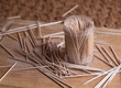 toothpicks in a plastic container