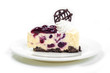 © crazybboy - Blueberry cheese mousse in white background
