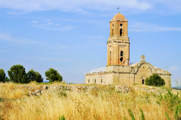 Wall Mural - Sant Pere Church in Poble Vell de Corbera d'Ebre in Spain