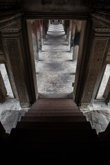 Wall Mural - architectural details of temple angkor wat