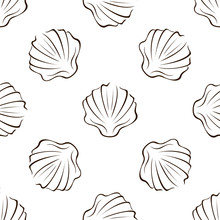 Seamless Seashells Pattern