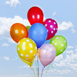 canvas print picture Colorful balloons on blue sky