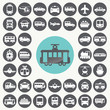 Public transportation icons set. Illustration eps10