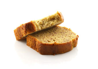 Sliced banana bread