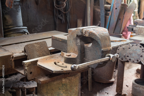 Old Bench Vise Buy This Stock Photo And Explore Similar Images