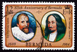 Postage stamp Bermuda 1984 Thomas Gates, George Somers