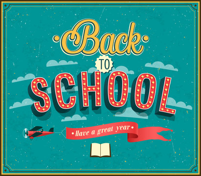 Fototapete -  - Back to school typographic design.