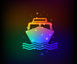 Boat symbol,Rainbow vector