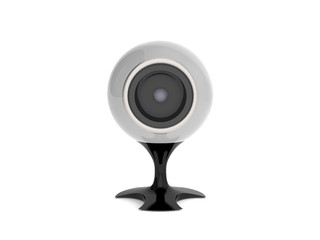 web camera on a white background, 3d illustration