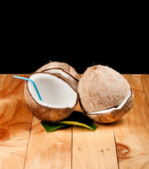 Poster - coconut on wood